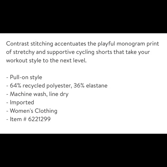 Ivy Park Monogram Bike Shorts